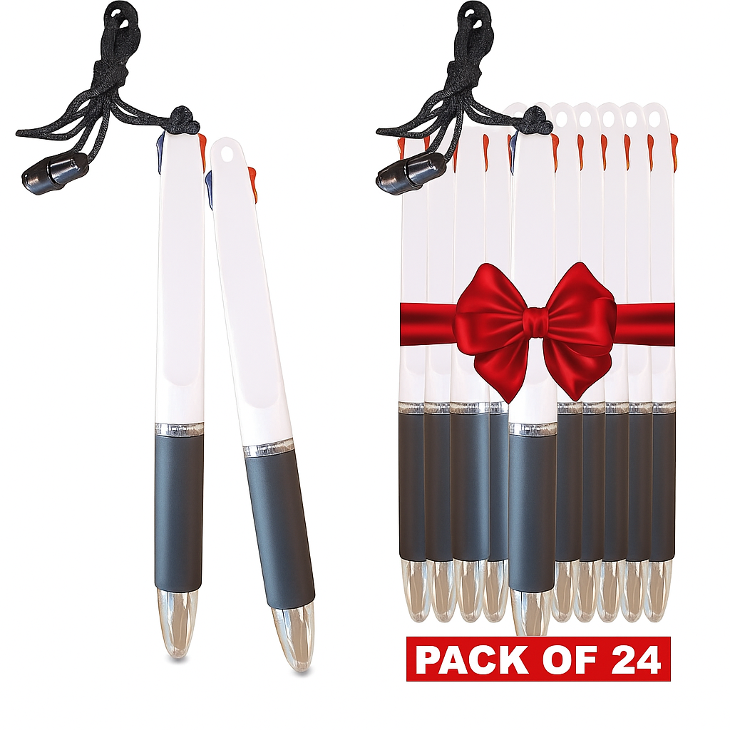 Fine Promotional Ball Point Pen Dual(blue And Red )-pack Of 24
