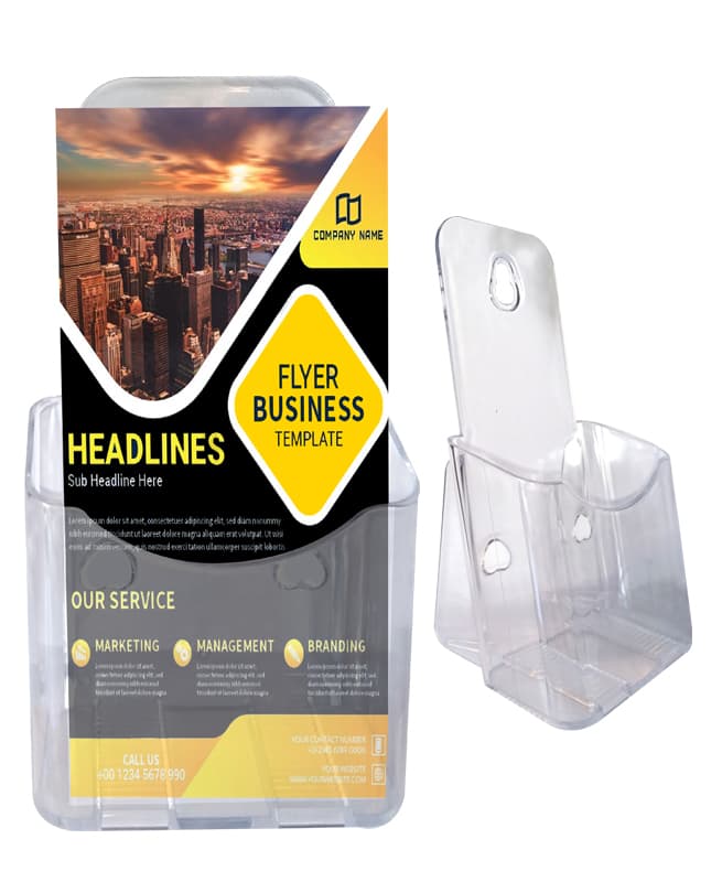 Clear Molded Plastic Brochure Racks Flyer Holder