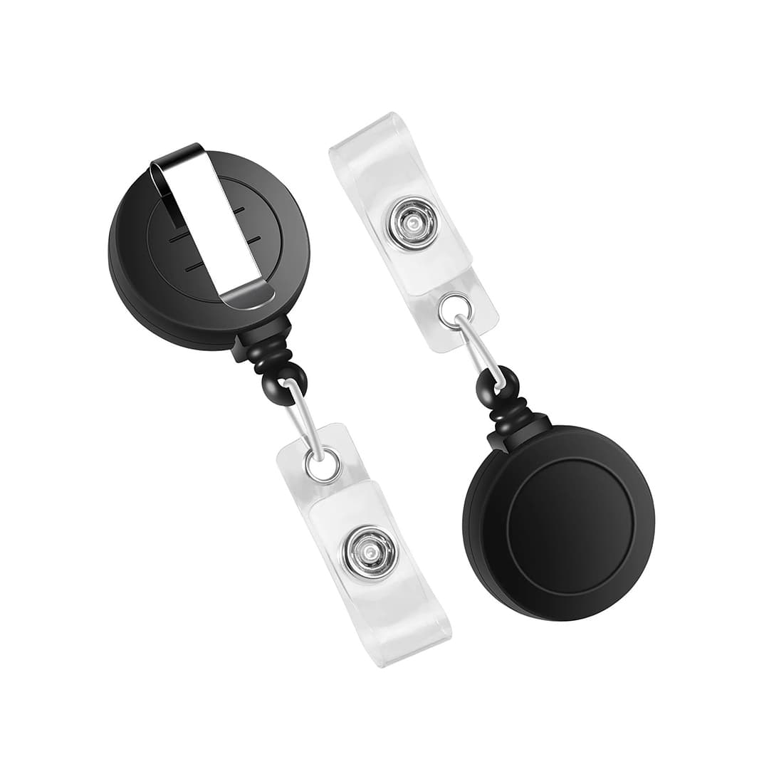 Round Shape Yo-Yo Retractable Key Ring for ID Card Holder (Pack of Ten)