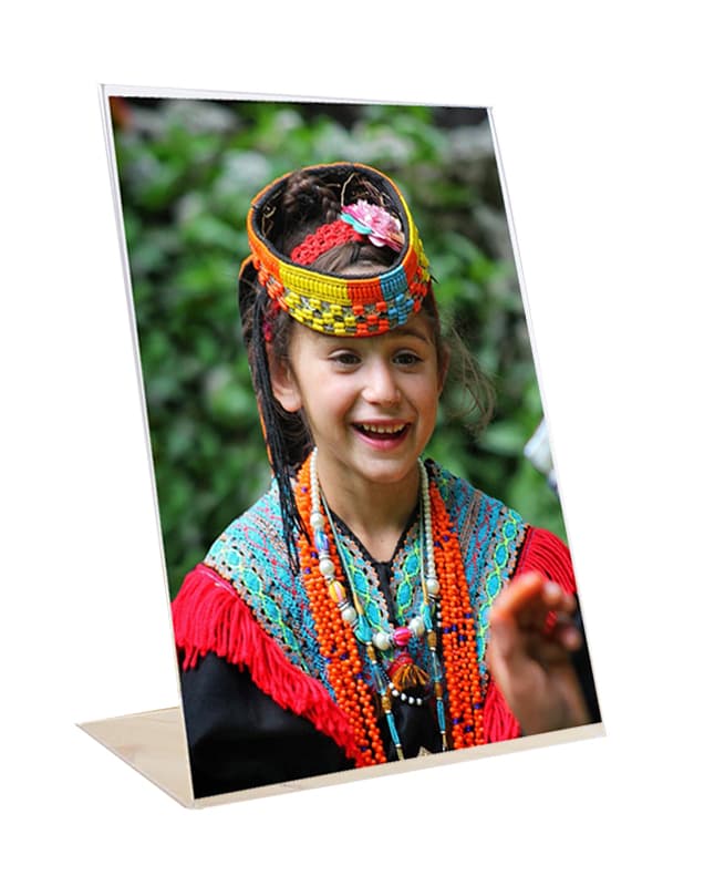 Vertical Standing Acrylic Display Sign Holder (A5)