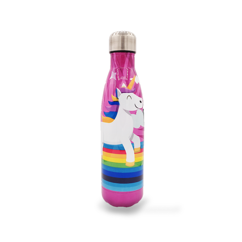 Stainless Steel Thermos Unicorn Water Bottle for Girls - 500ml