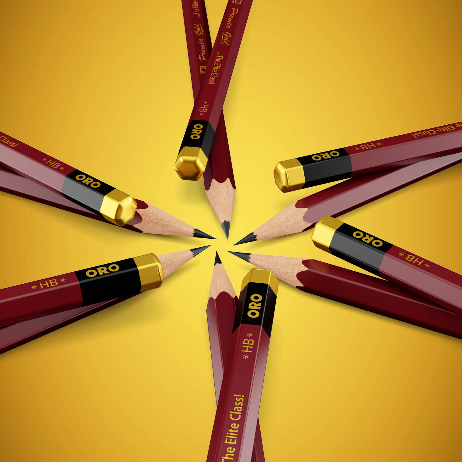 Premia Gold 72 Pencils Jar