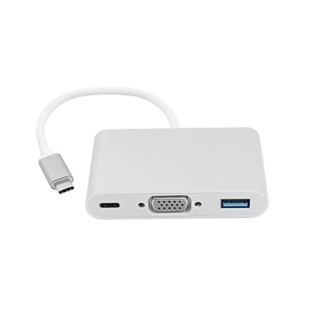 Type C 3.1 To VGA+OTG+USB 3.0 Charger Adapter