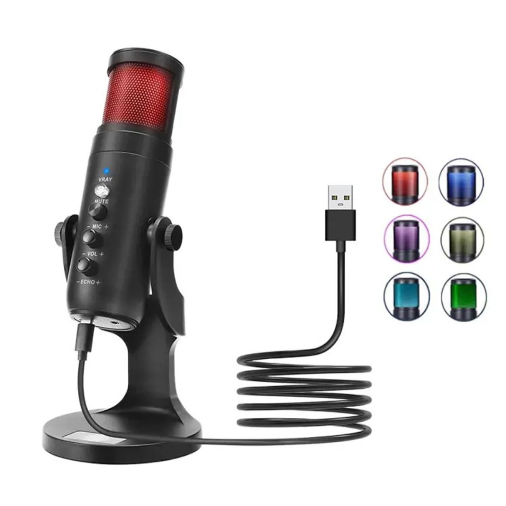 Jmary Mc-PW9 RGB USB Microphone for Podcasting