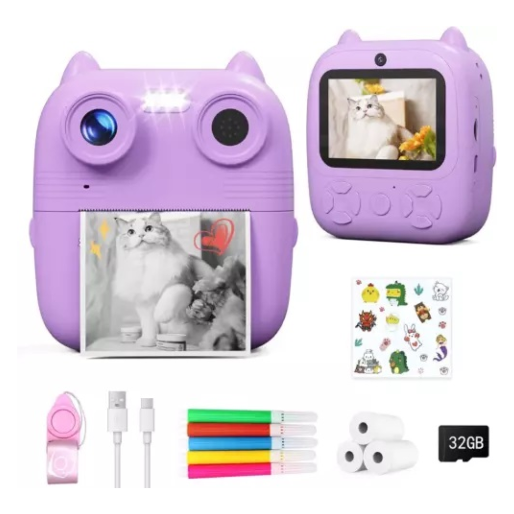 Kids 1080P HD Digital Thermal Camera, 48MP