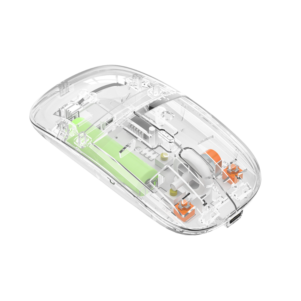 Transparent Wireless Bluetooth Dual-Mode Rechargeable Mouse