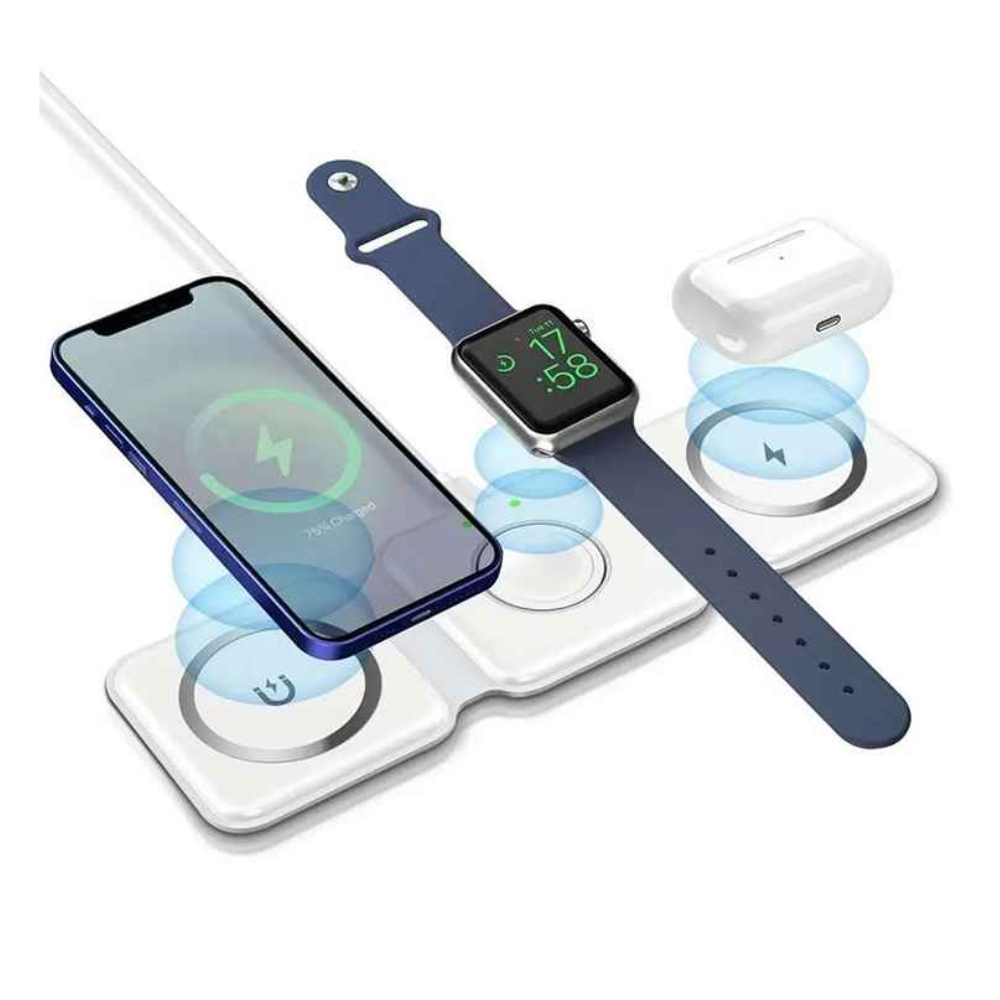 Wireless Charging, Magnetic 3 in 1 Wireless Charger Station, Foldable Wireless Charging Station