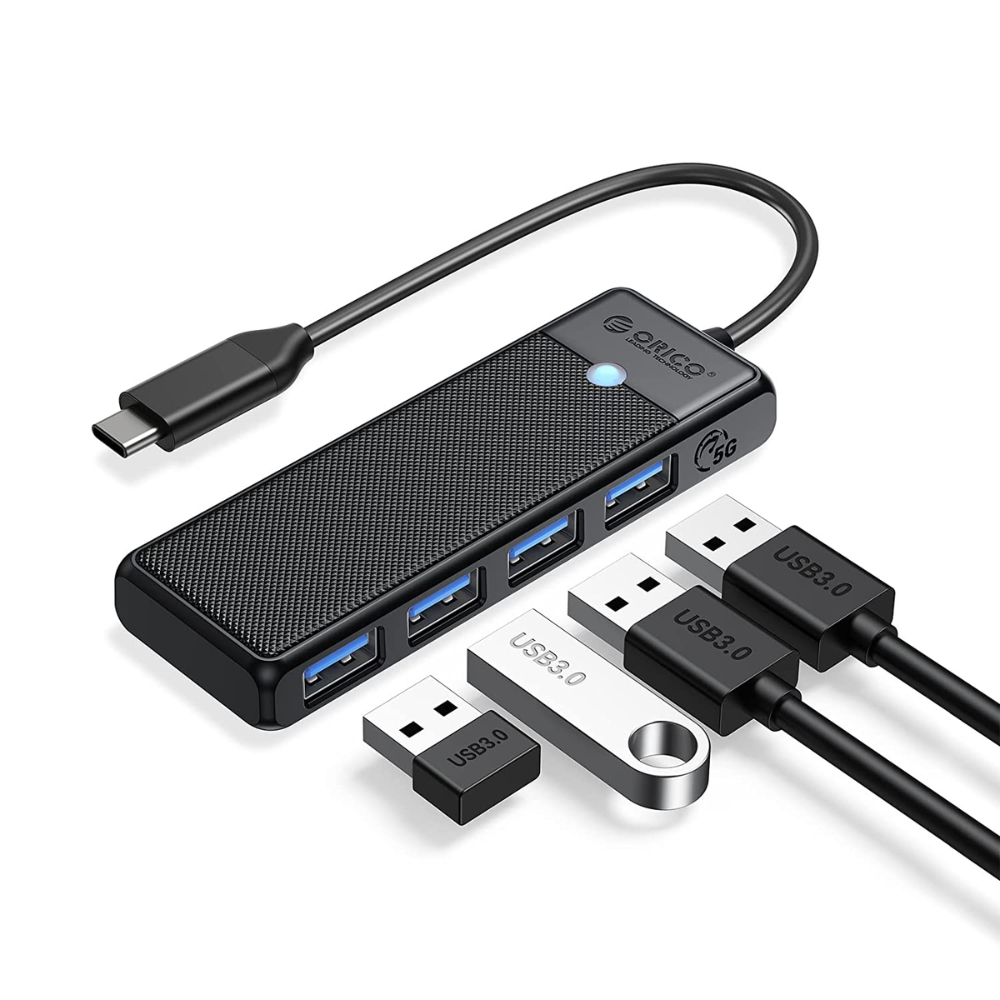 Orico Type-C to USB Hub 3.0 (4 Ports) - Black