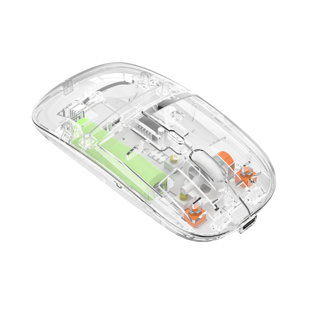 Transparent Wireless & Bluetooth Rechargeable Mouse