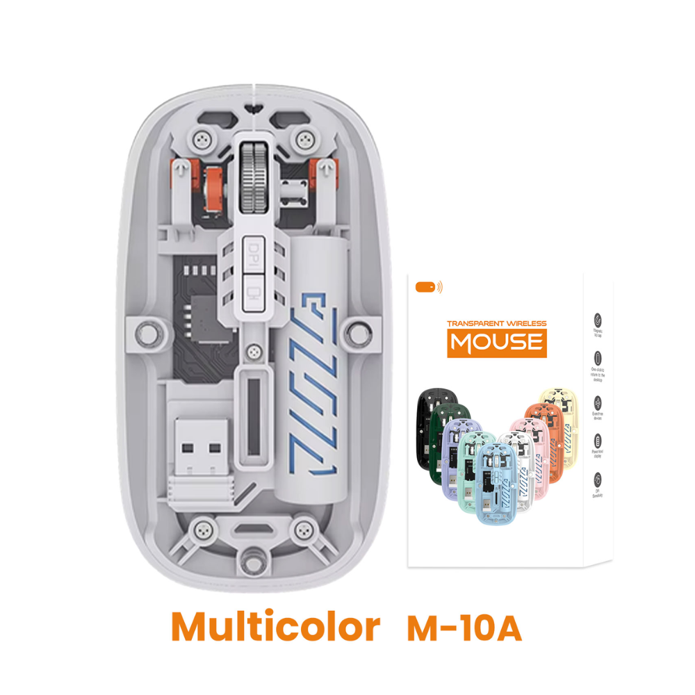 Transparent M-10A Dual Mode Wireless Bluetooth Mouse